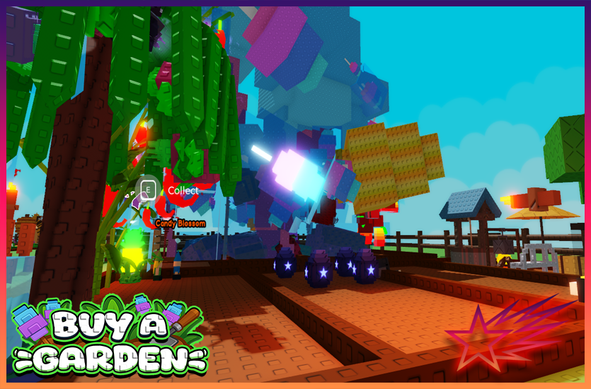 4 CANDY BLOSSOM TREES (1 GIANT) & 3 MOON MANGO TREES